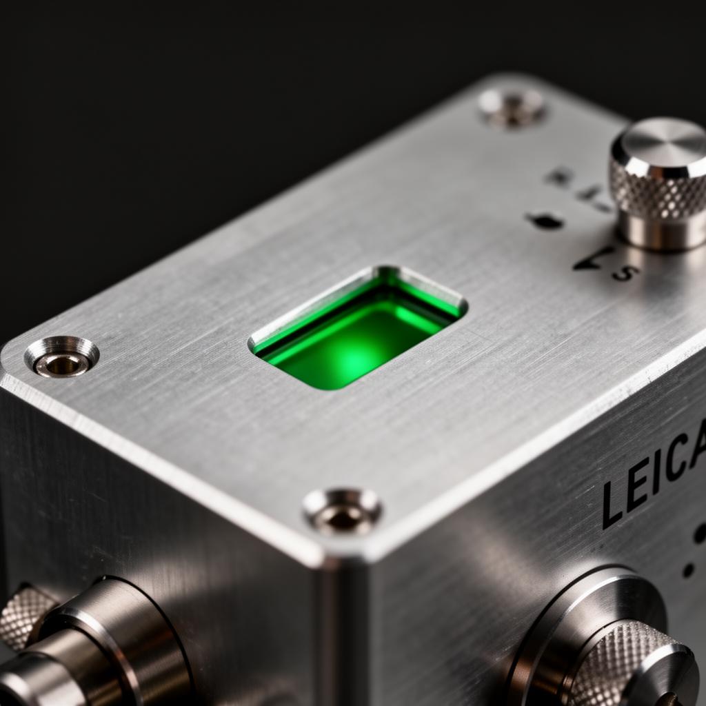Macro shot of a precision instrument with a small glowing display